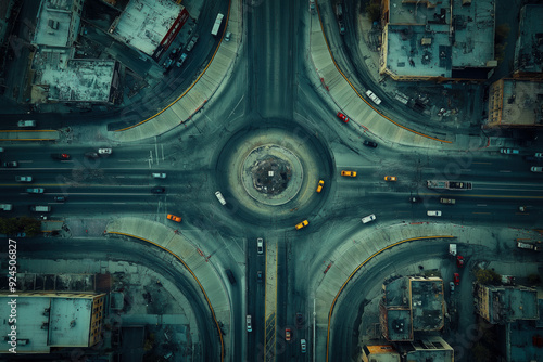 Aerial view of highway
