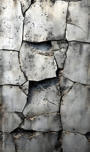 Cracked and Weathered Concrete Wall Texture photo