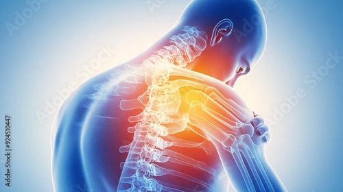 Pain from Shoulder Tendinitis is illustrated through an imitative presentation