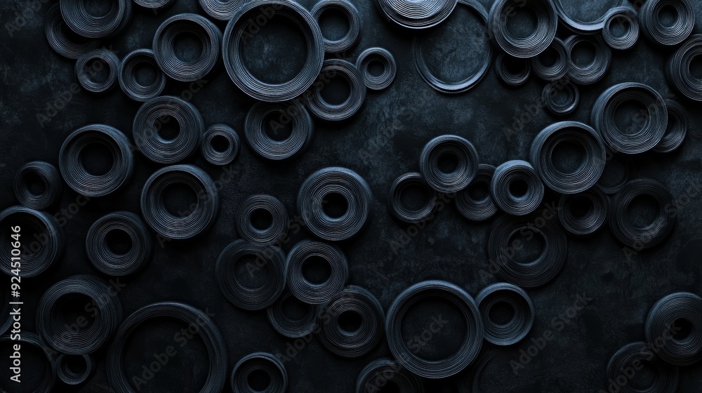 Abstract Circular Pattern on Dark Background. Abstract Circular Pattern on Dark Background.