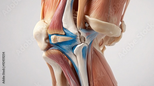 An imitative presentation demonstrating pain from an Anterior Cruciate Ligament injury photo