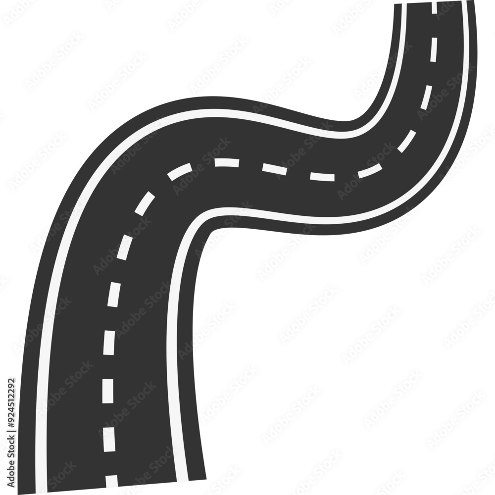 Fototapeta premium Curved Asphalt Road