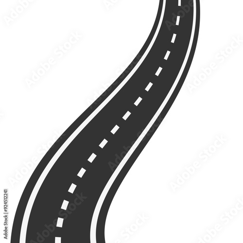 Curved Asphalt Road