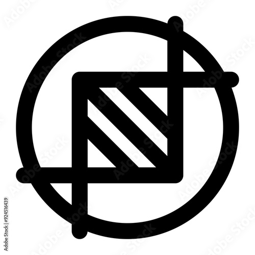 crop, cropping, cut, resize, shapes, pathfinder, graphic design, visual design outline icon