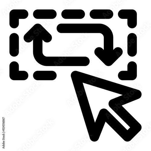 inverse, invert, selection, select, inversion, transform outline icon