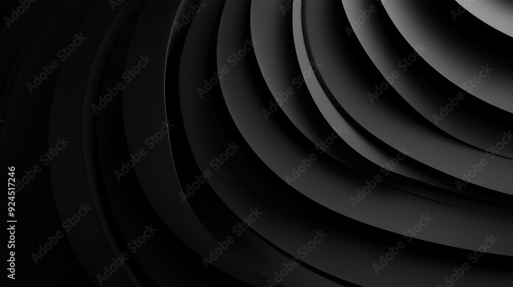 Abstract Black Curved Lines Background. Abstract Black Curved Lines Background.