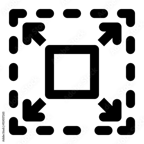 resize, resizing, expand, extend, shape, object, graphic design, visual design outline icon