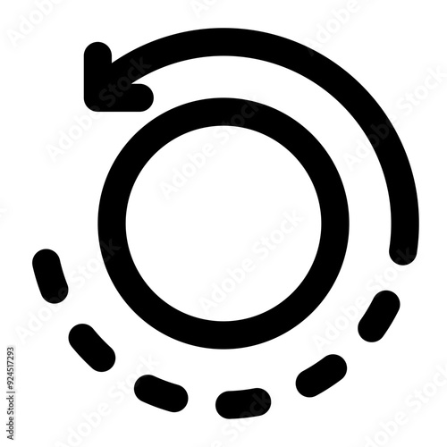 rotation, rotate, turning, rewind, reload, refresh, transform, visual design outline icon