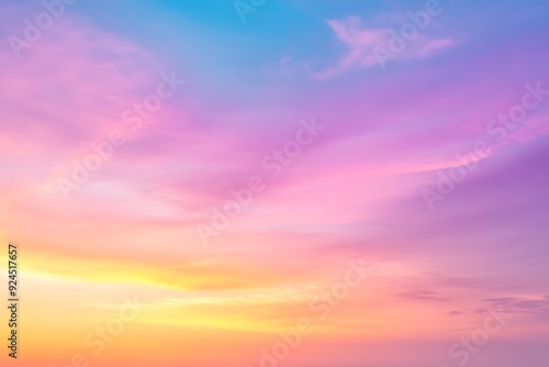 Generative AI Image of Twilight Sunset Sunrise Purple Pink Gradation Sky with Clouds Wallpaper