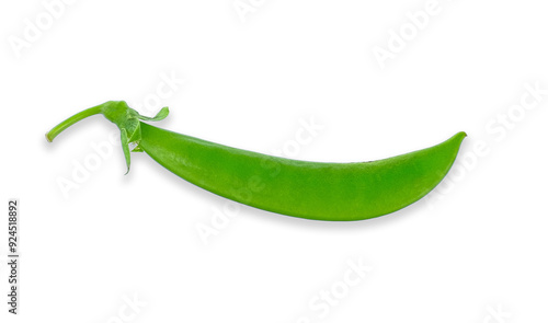 Green peas isolated on white background