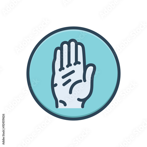 Color illustration icon for congress