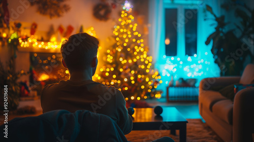 A lonely man with a busy lifestyle spends Christmas alone.