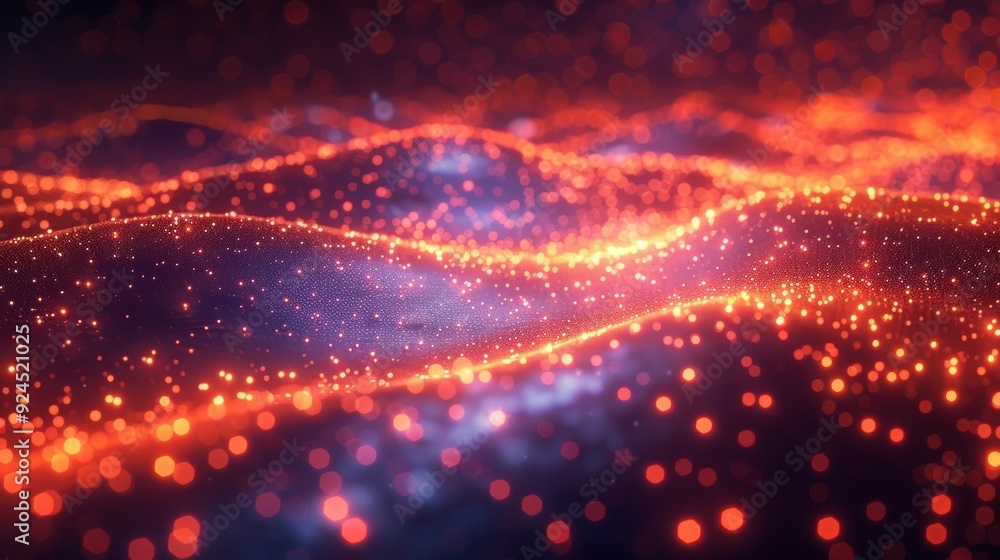 A dynamic 3D visualization of data flowing through a network, representing information exchange and business processes. A dynamic 3D visualization of data flowing through a network, representing information exchange and business processes.