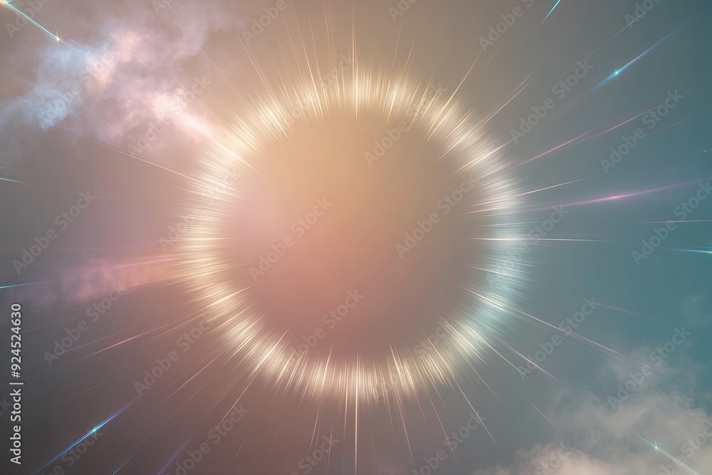 Fototapeta premium Soft Halo Glow with Vibrant Color Flow and Ambient Light Enhancement