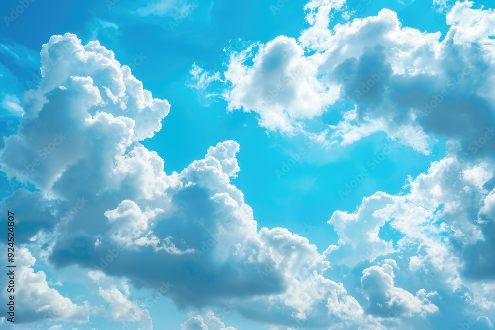 A plane flies through a cloudy blue sky A plane flies through a cloudy blue sky