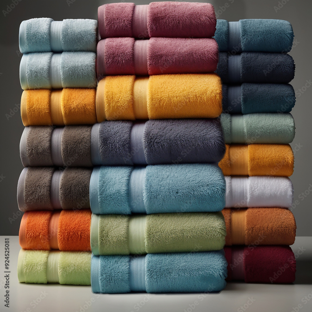 There are many choices of terry colored towels There are many choices of terry colored towels