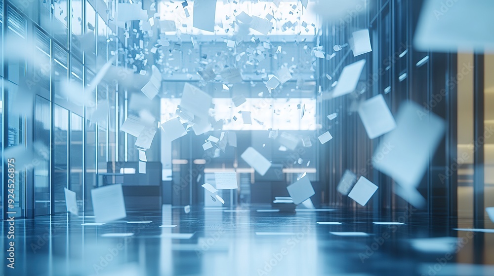 the concept of document management in a modern office setting, showcasing seamless integration of digital technologies for efficient workflow and collaboration the concept of document management in a modern office setting, showcasing seamless integration of digital technologies for efficient workflow and collaboration