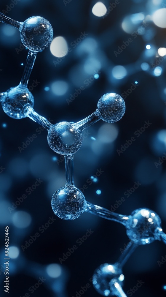 Abstract Molecular Science Background in Blue Tones Abstract Molecular Science Background in Blue Tones