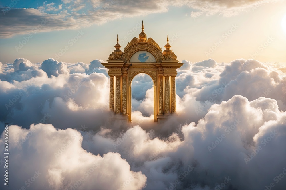 Stunning Golden Gate Bridge Embraced by Fluffy Clouds A Heavenly ...