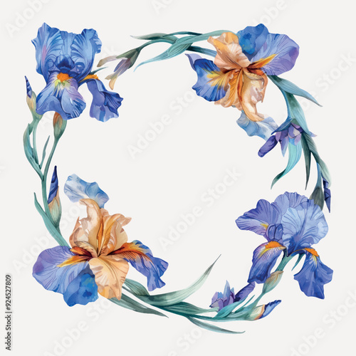 Elegant floral wreath illustration