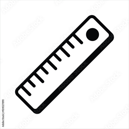 Tool for measurement or calculating length, premium icon of ruler, scale vector
