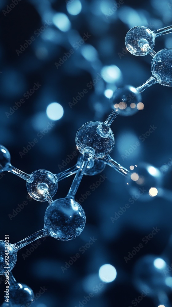Abstract Molecular Science Background in Blue Tones Abstract Molecular Science Background in Blue Tones
