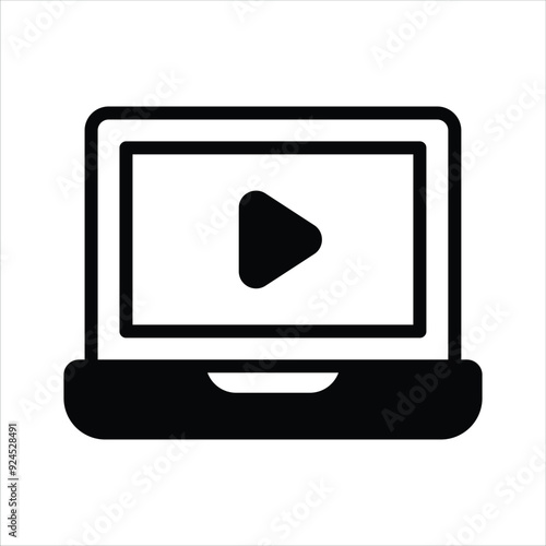 Video lesson, online lesson, video tutorial icon design in trendy style