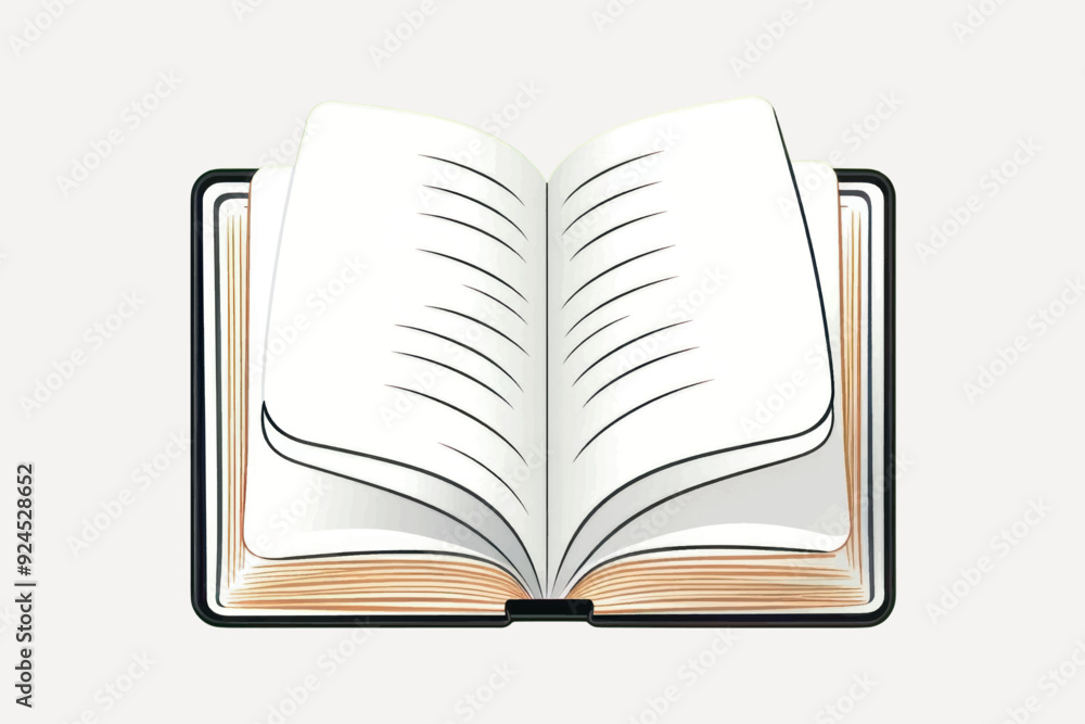 Open book with blank pages Open book with blank pages