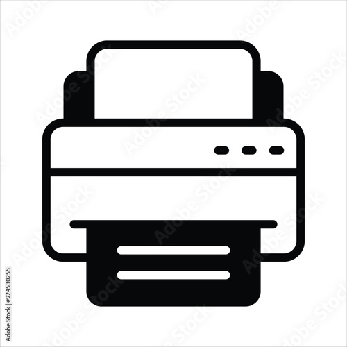 A streamlined printer icon representing printing functionality for documents, images, and more