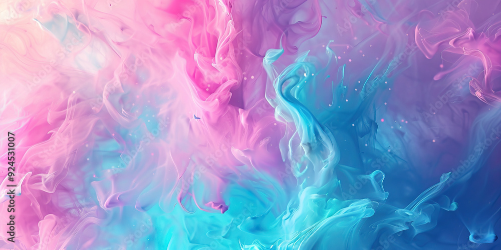 Fototapeta premium Colorful abstract fluid painting with pink and blue hues creative design modern artistic expression