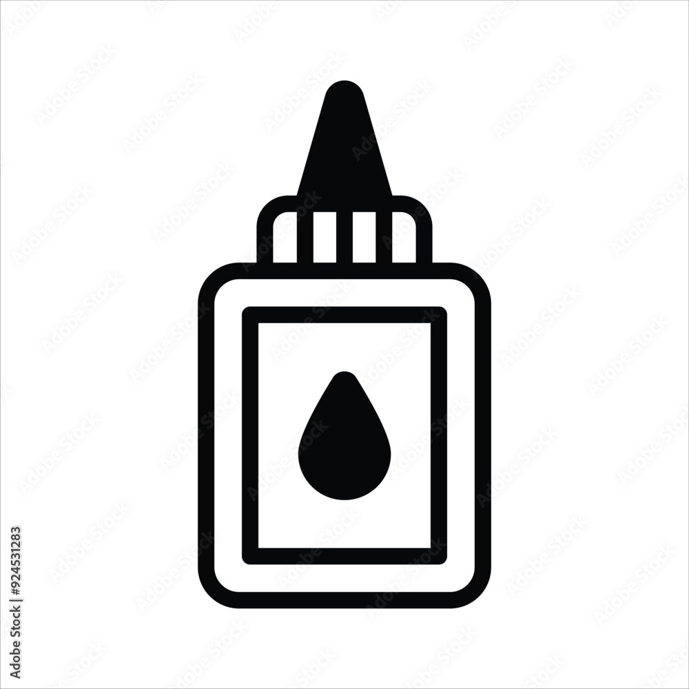 Grab this amazing icon of glue bottle, vector of sticky stationery item in modern style Grab this amazing icon of glue bottle, vector of sticky stationery item in modern style
