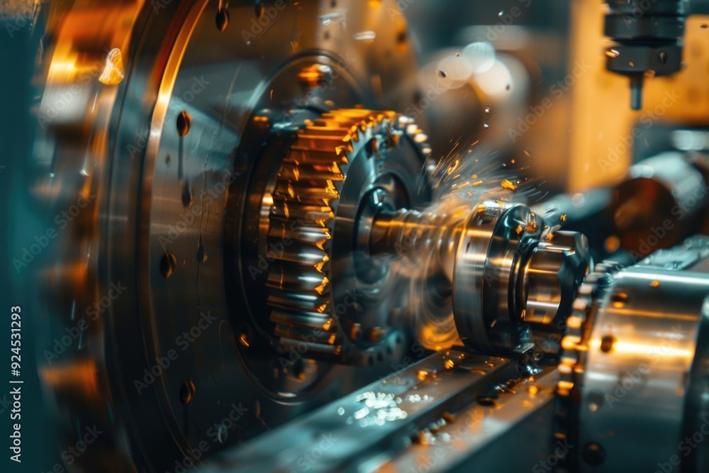 Close-up view of mechanical gears and machinery components Close-up view of mechanical gears and machinery components