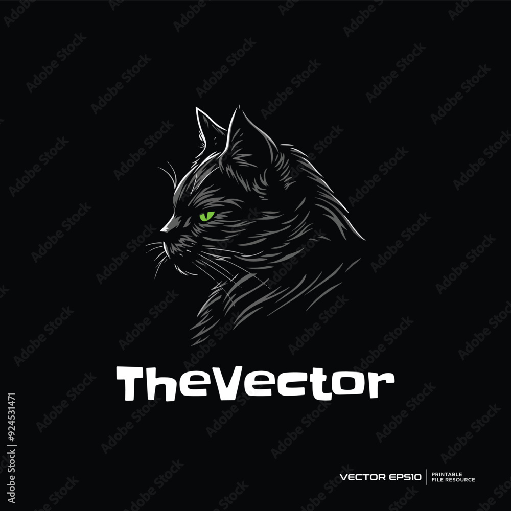 Head cat mascot, vector, logo, character, cartoon, illustration, eps10 Head cat mascot, vector, logo, character, cartoon, illustration, eps10