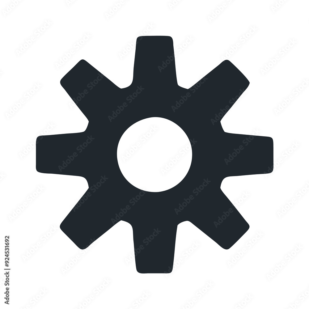 gear icon isolated on white background gear icon isolated on white background