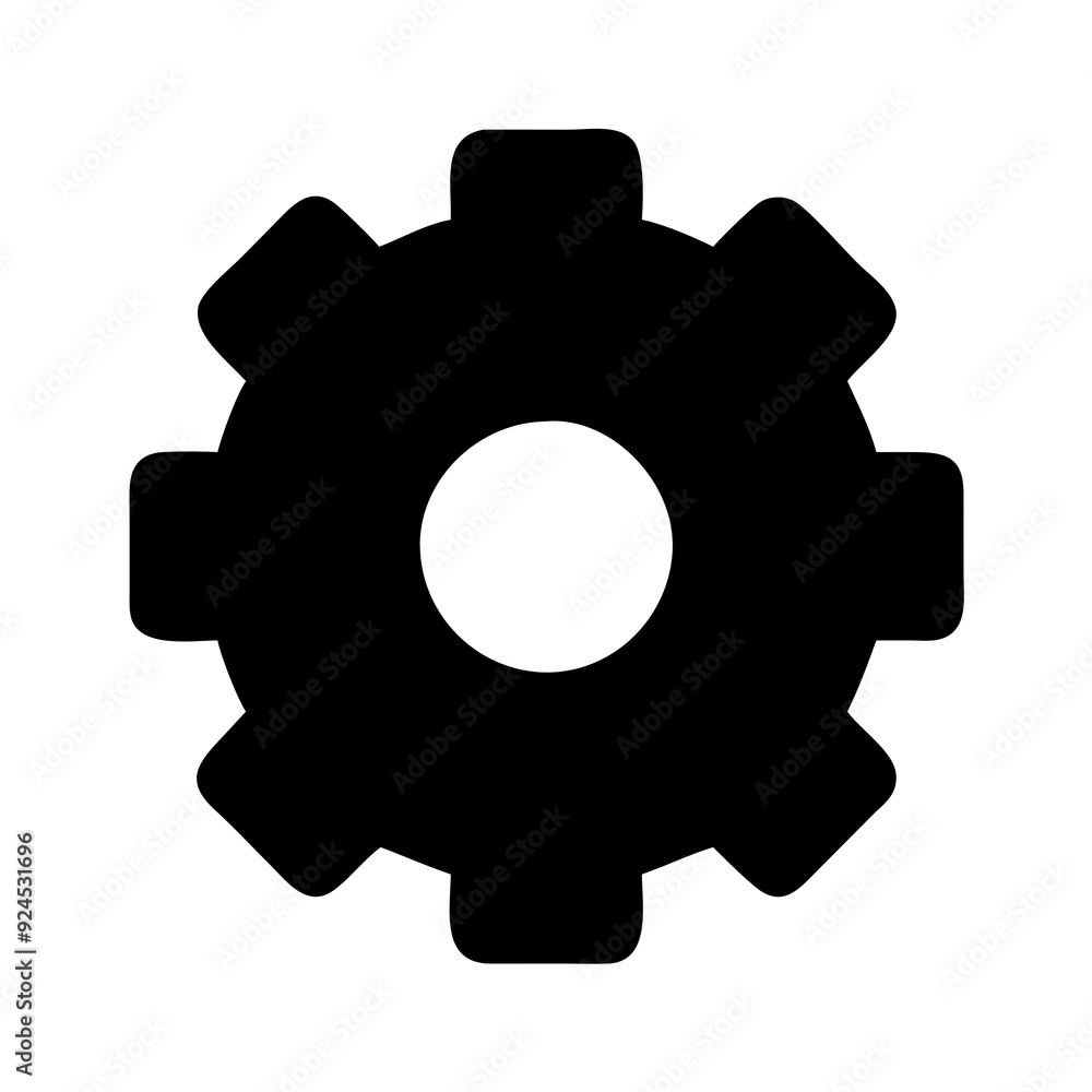 gear icon isolated on white gear icon isolated on white