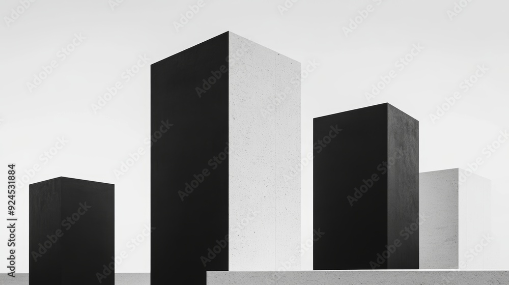 Minimalist design, geometric shapes, monochrome Minimalist design, geometric shapes, monochrome