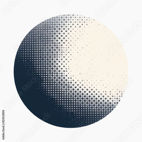 Abstract dotted gradient circle art