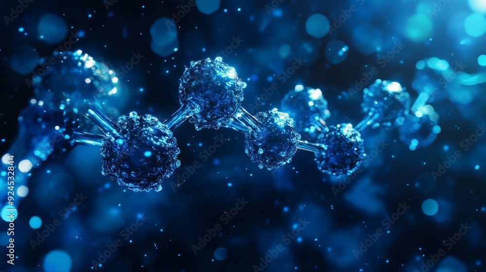 Abstract Molecular Science Background in Blue Tones Abstract Molecular Science Background in Blue Tones