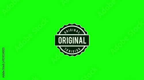 Original sricker motion graphic animation with clip template 4k chroma green screen Background. photo