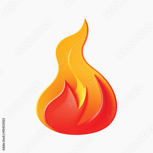 Stylized flame icon design