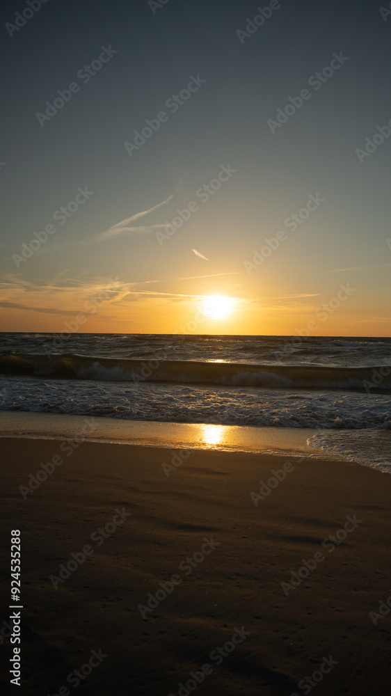 sunset over the baltic sea