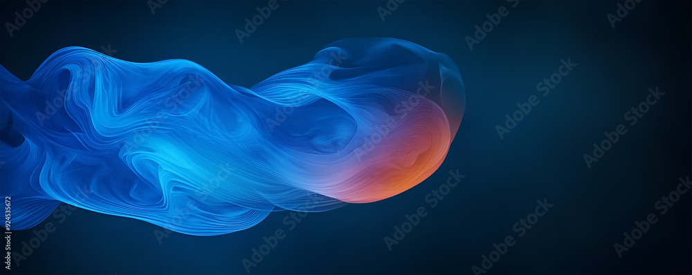 A swirling blend of blue and orange abstract shapes on a dark background. A swirling blend of blue and orange abstract shapes on a dark background.