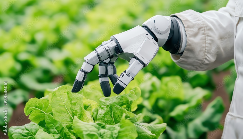 Fototapeta premium Robots for farm tasks, automated solutions