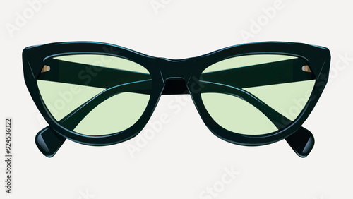 Stylish black cat-eye sunglasses