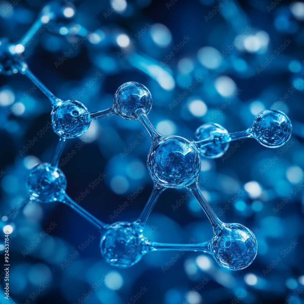 Abstract Molecular Science Background in Blue Tones Abstract Molecular Science Background in Blue Tones