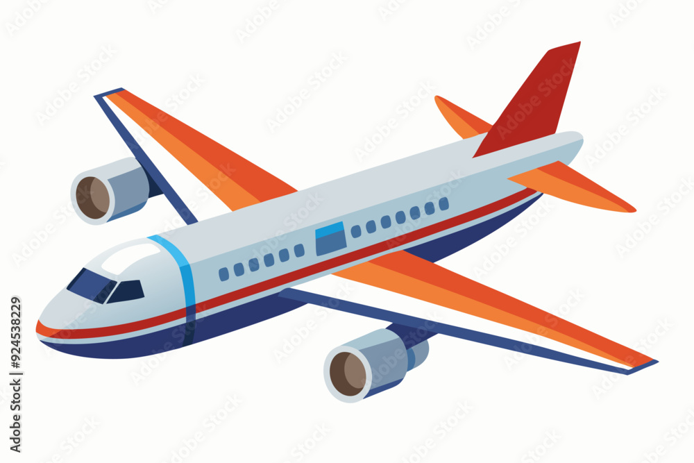 A cartoon illustration of an airplane in flight A cartoon illustration of an airplane in flight