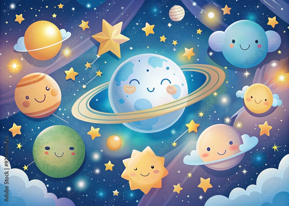 Celestial Serenity: A calming and serene safety plan depicting celestial bodies in soft, soothing colors, instilling a sense of tranquillity and peace. Celestial Serenity: A calming and serene safety plan depicting celestial bodies in soft, soothing colors, instilling a sense of tranquillity and peace.