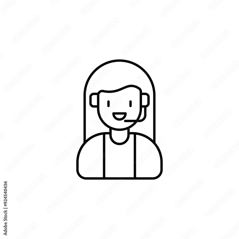 Customer Service icon design with white background stock illustration Customer Service icon design with white background stock illustration