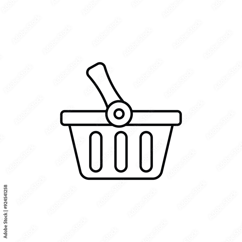 Shopping Basket icon design with white background stock illustration Shopping Basket icon design with white background stock illustration