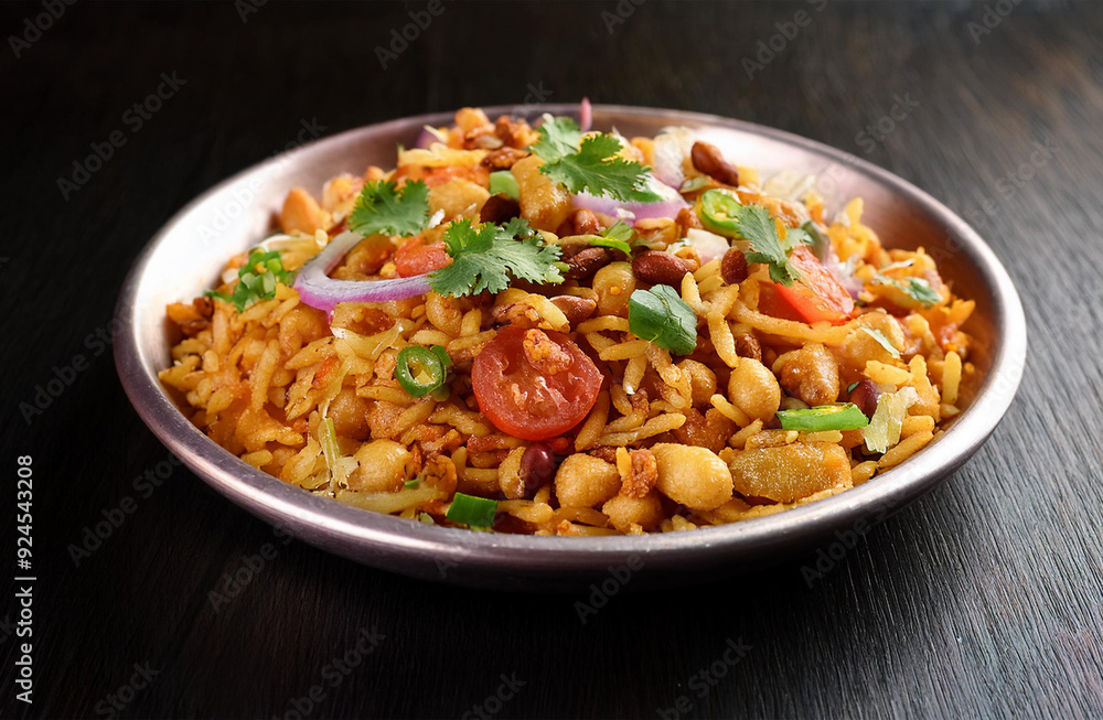 Crispy Bhel Puri with Tamarind Chutney and Fresh Coriander Crispy Bhel Puri with Tamarind Chutney and Fresh Coriander